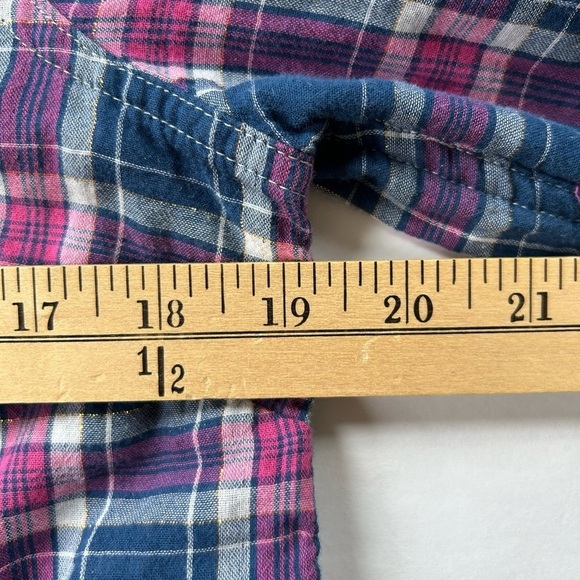 SUPERDRY Cotton Madras Button Front Long Sleeve Shirt - Picture 8 of 14